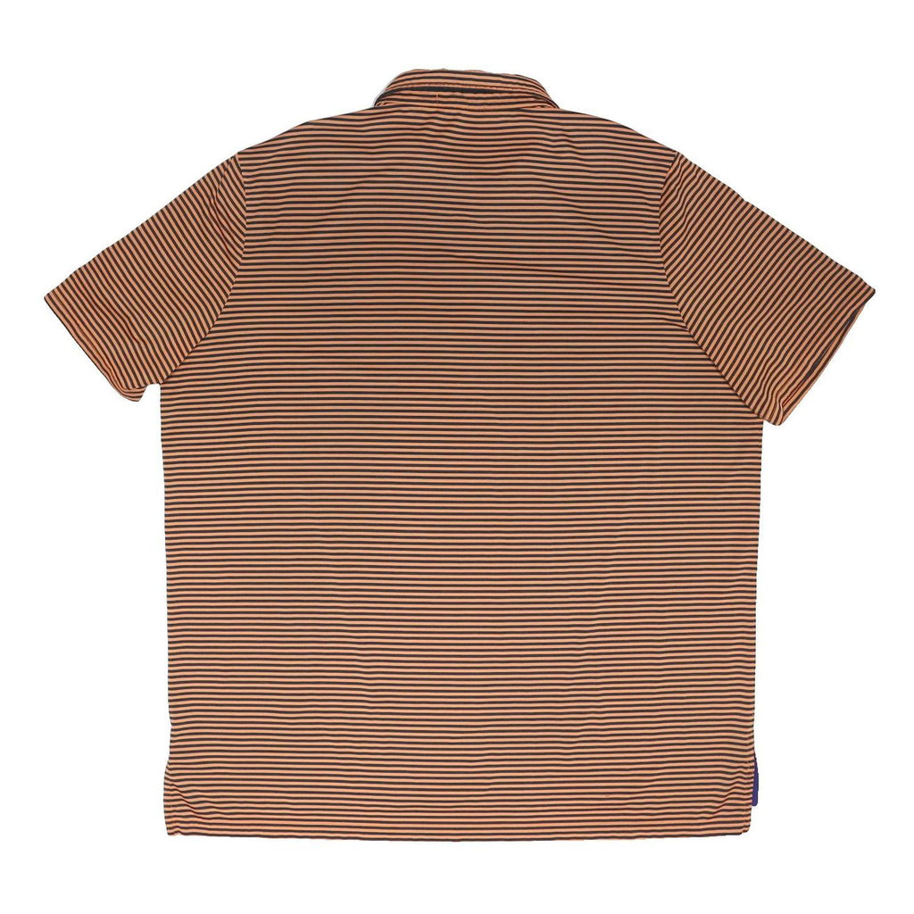 RALPH LAUREN X Mens Orange & Black Striped Short Sleeve Polo Shirt 2XL