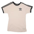 ADIDAS Mens Cream & Black Logo Graphic T-Shirt XL Short Sleeve Crew Neck Casual