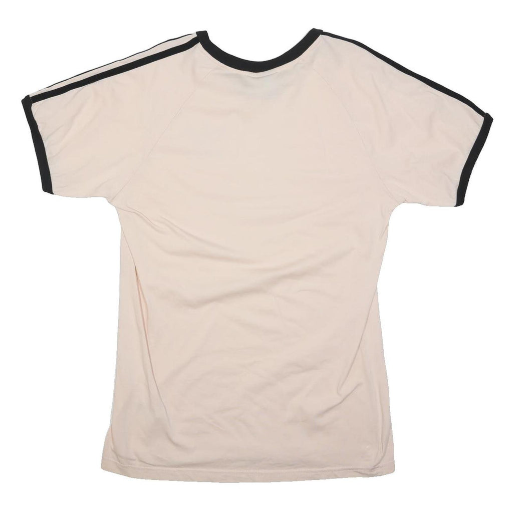 ADIDAS Mens Cream & Black Logo Graphic T-Shirt XL Short Sleeve Crew Neck Casual