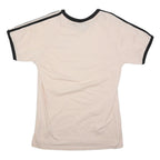 ADIDAS Mens Cream & Black Logo Graphic T-Shirt XL Short Sleeve Crew Neck Casual