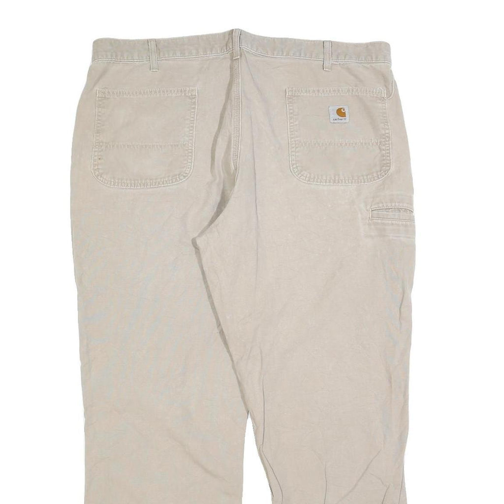CARHARTT Mens Jeans Beige Relaxed Straight Denim W38 L30 Classic Zip Cotton