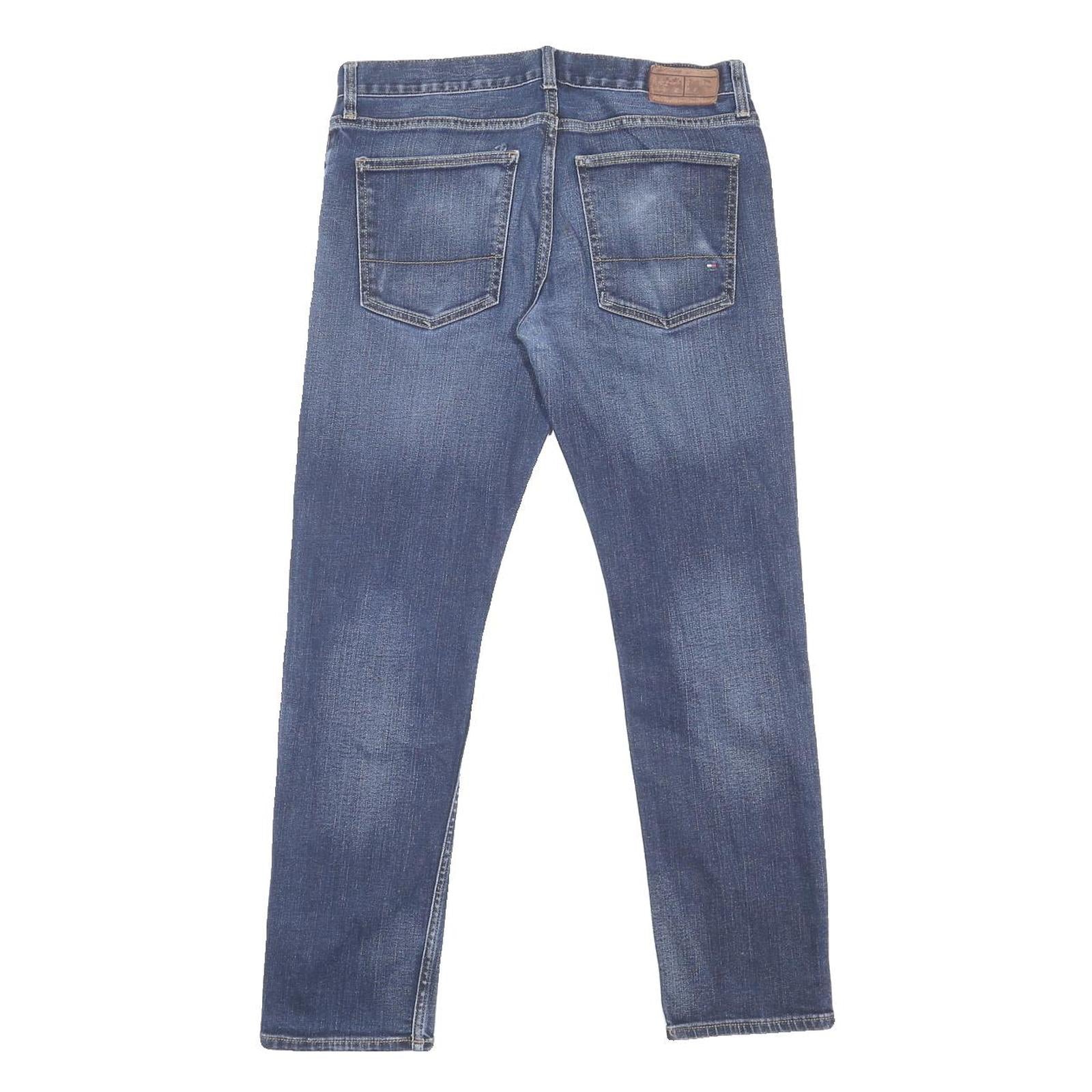 TOMMY HILFIGER Womens Jeans Blue Slim Skinny Denim Medium W32 L28 Zip