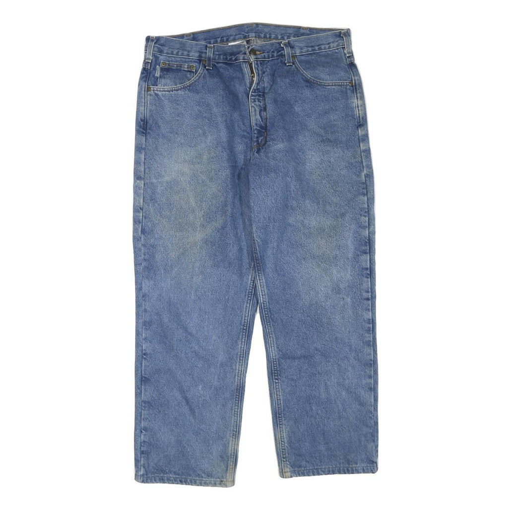 CARHARTT Mens Jeans Blue Regular Straight Denim Medium W38 L30 Workwear