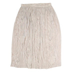 NAPPA VALLEY Womens Beige & Cream Paisley Pleated Midi Polyester Skirt XL