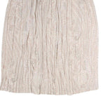 NAPPA VALLEY Womens Beige & Cream Paisley Pleated Midi Polyester Skirt XL