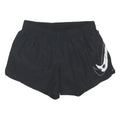 NIKE Womens Black Casual Shorts Sports Logo S W28 Lightweight Comfortable