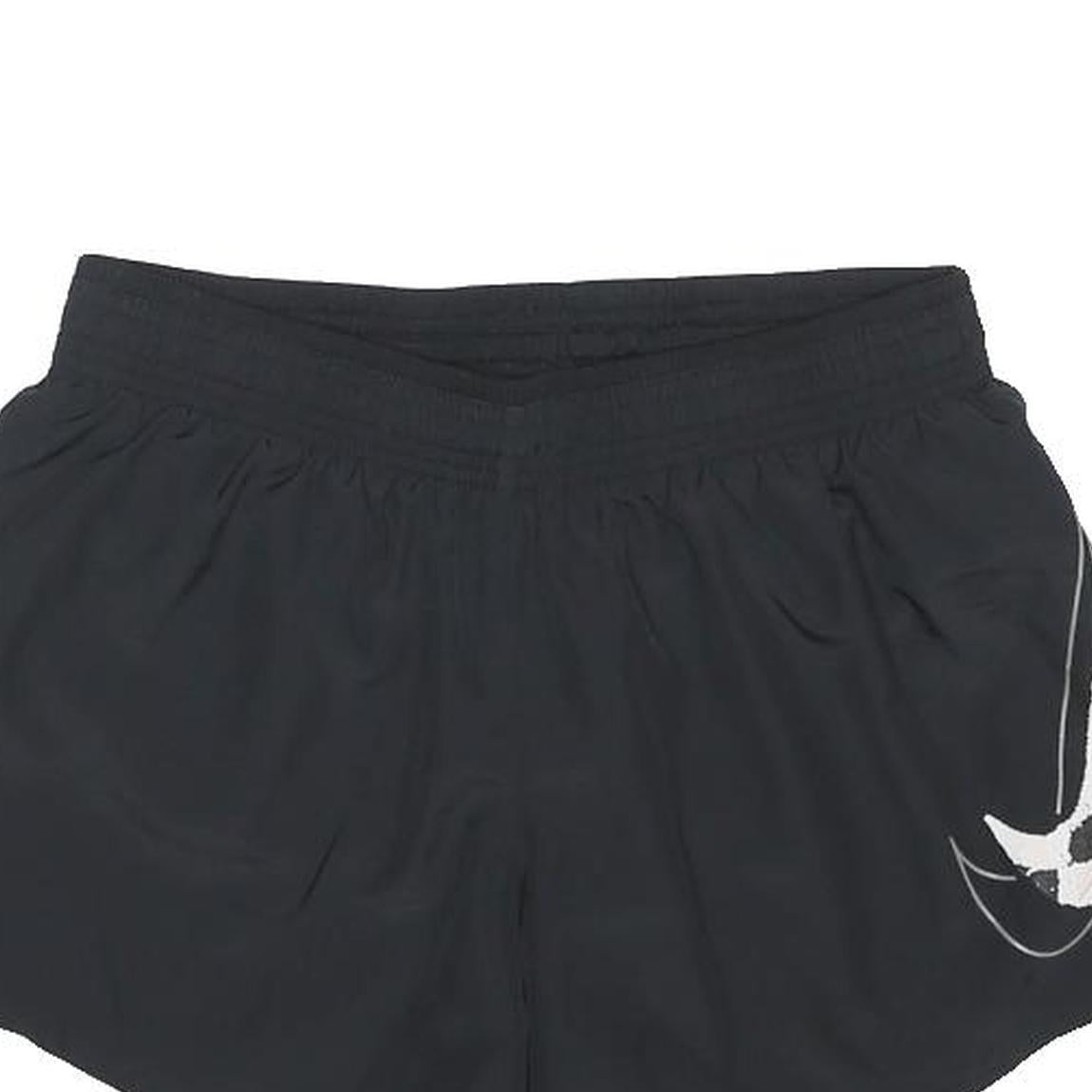 NIKE Womens Black Casual Shorts Sports Logo S W28 Lightweight Comfortable