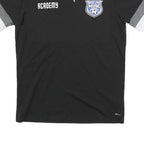 PUMA Mens Black Grey & White Academy Graphic T-Shirt M Short Sleeve Crew Neck