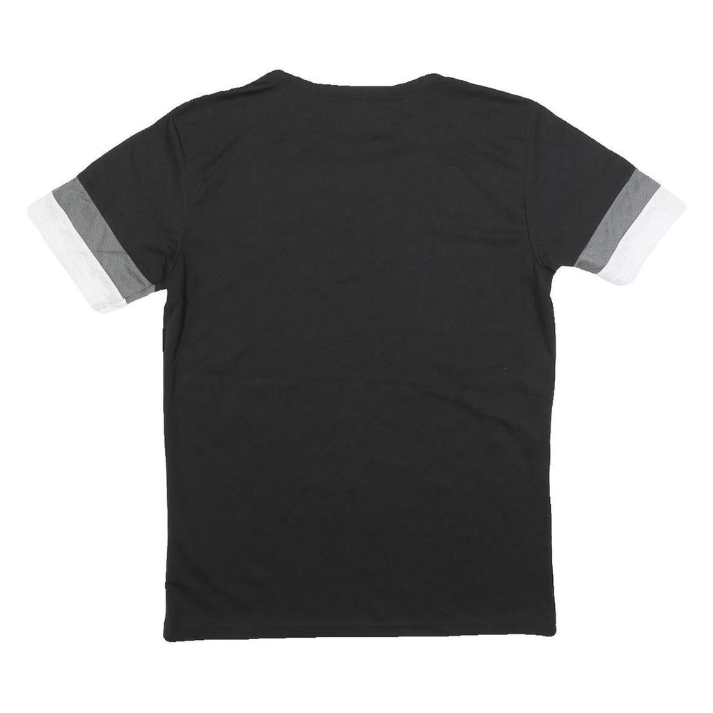 PUMA Mens Black Grey & White Academy Graphic T-Shirt M Short Sleeve Crew Neck