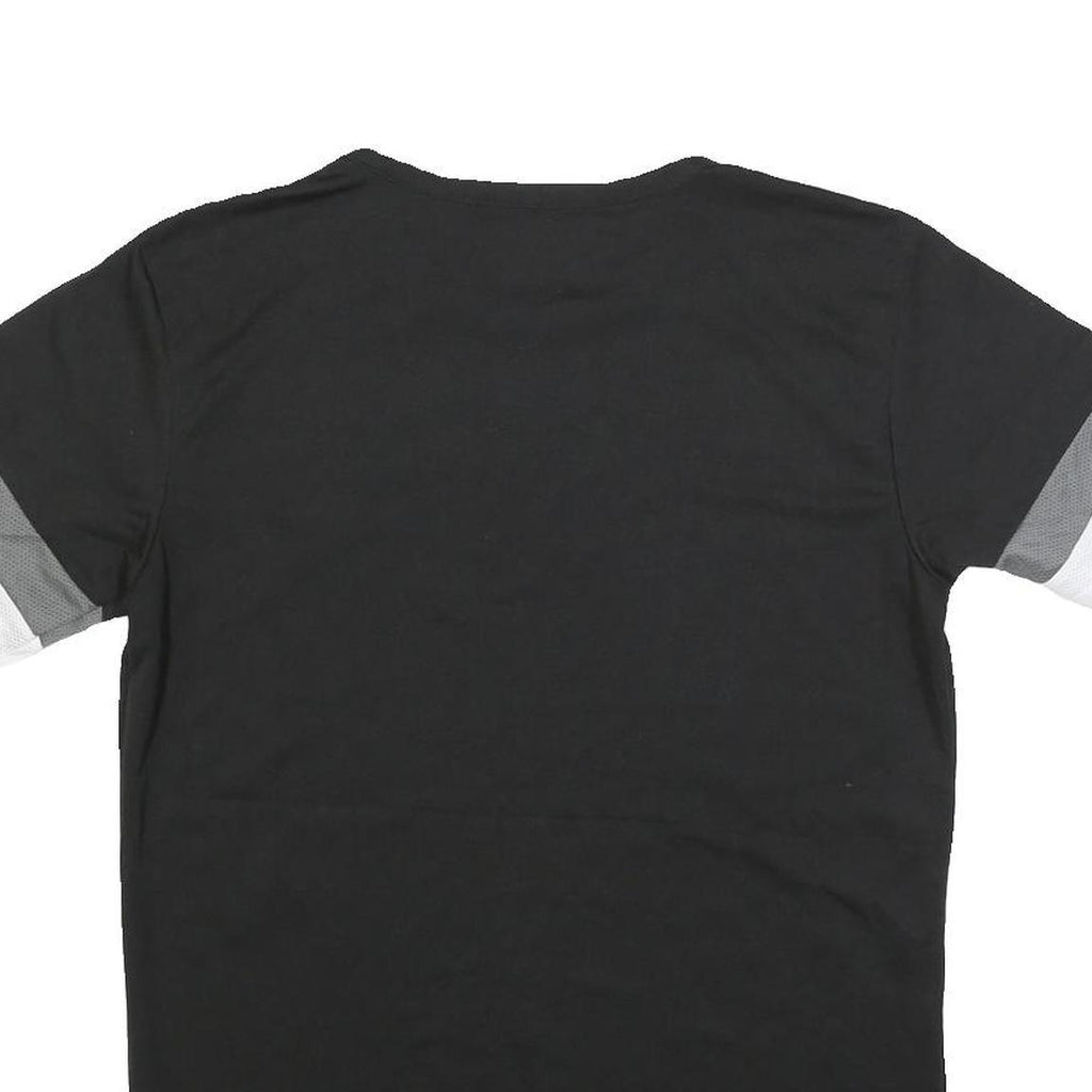 PUMA Mens Black Grey & White Academy Graphic T-Shirt M Short Sleeve Crew Neck