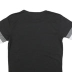 PUMA Mens Black Grey & White Academy Graphic T-Shirt M Short Sleeve Crew Neck