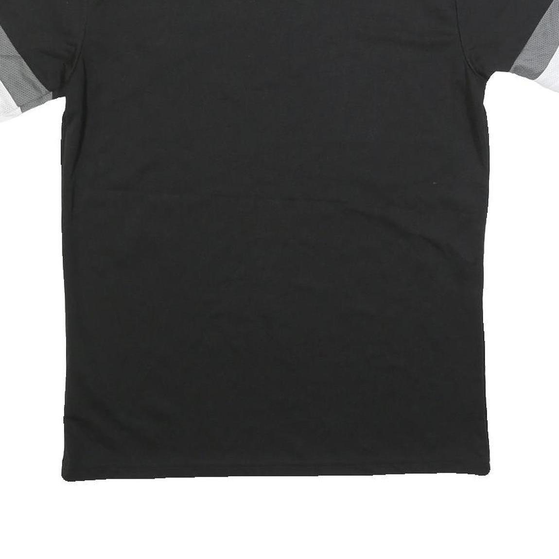 PUMA Mens Black Grey & White Academy Graphic T-Shirt M Short Sleeve Crew Neck