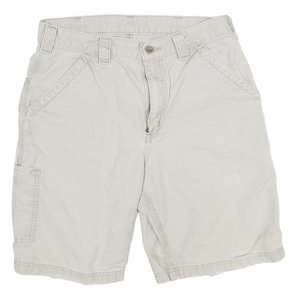 CARHARTT Mens Shorts Beige Casual Cargo Size M W30 Utility Cotton Blend Workwear