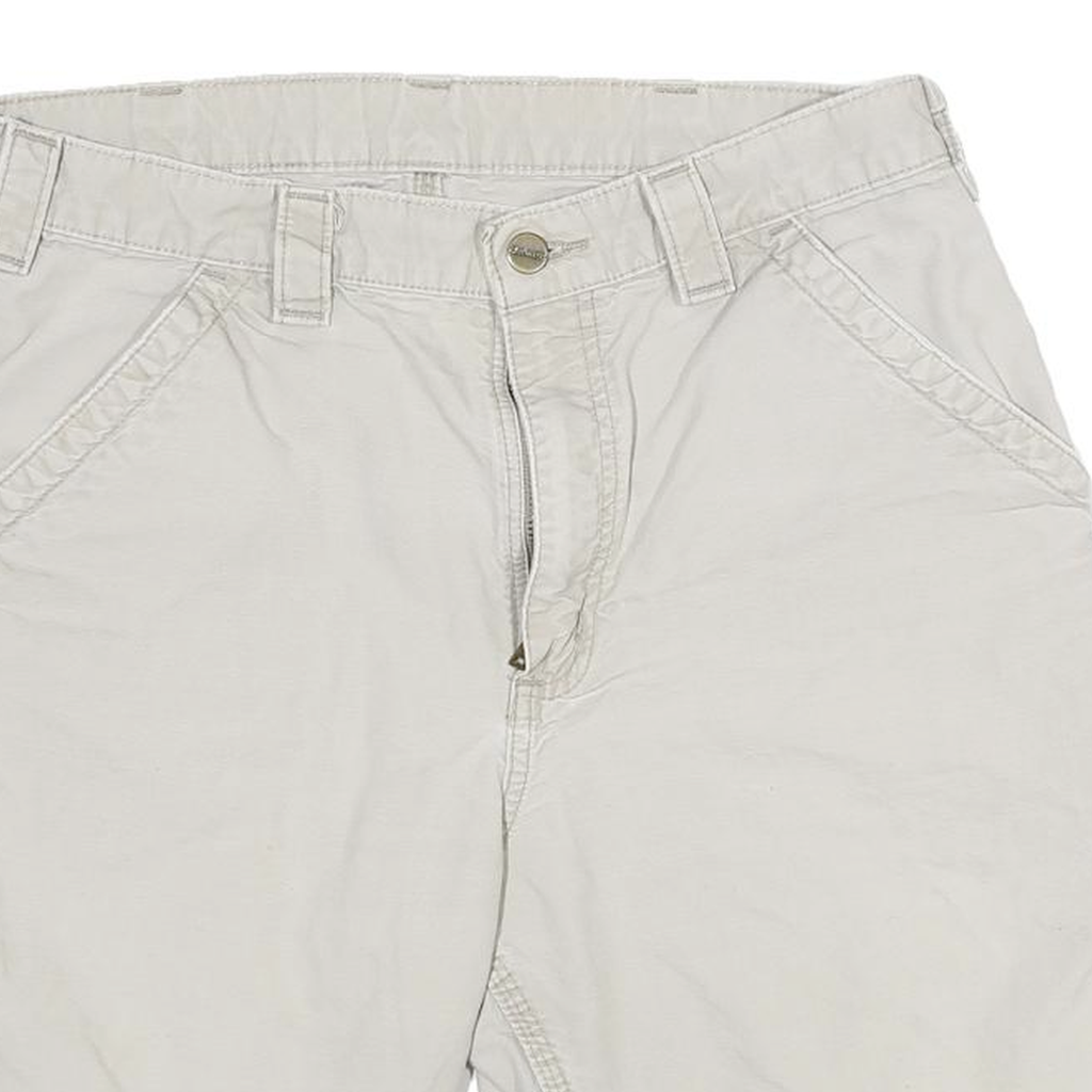 CARHARTT Mens Shorts Beige Casual Cargo Size M W30 Utility Cotton Blend Workwear