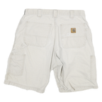 CARHARTT Mens Shorts Beige Casual Cargo Size M W30 Utility Cotton Blend Workwear