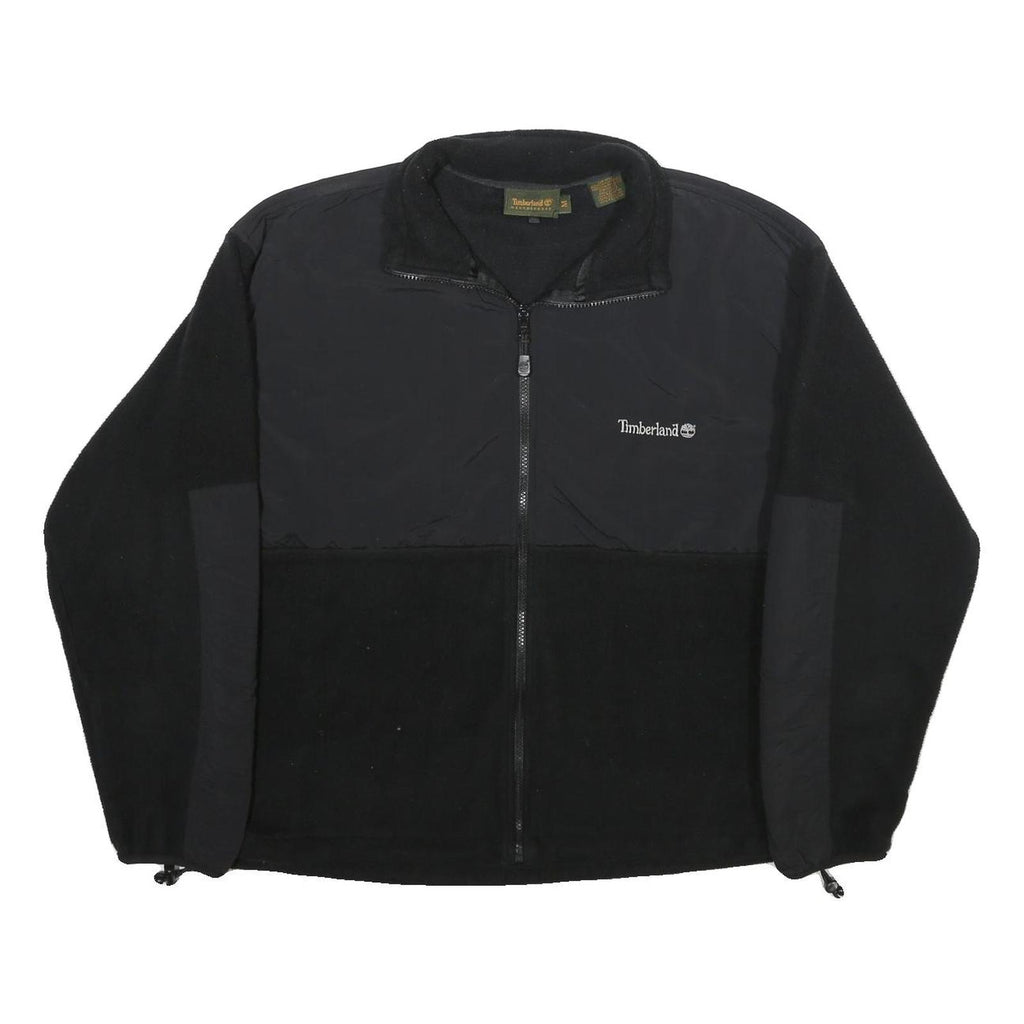 TIMBERLAND Mens Black Polyester Zip Jacket M Fleece Outdoor Casual