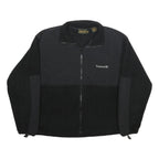 TIMBERLAND Mens Black Polyester Zip Jacket M Fleece Outdoor Casual