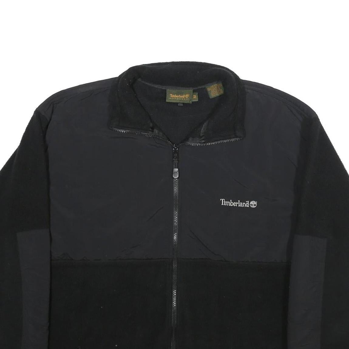 TIMBERLAND Mens Black Polyester Zip Jacket M Fleece Outdoor Casual