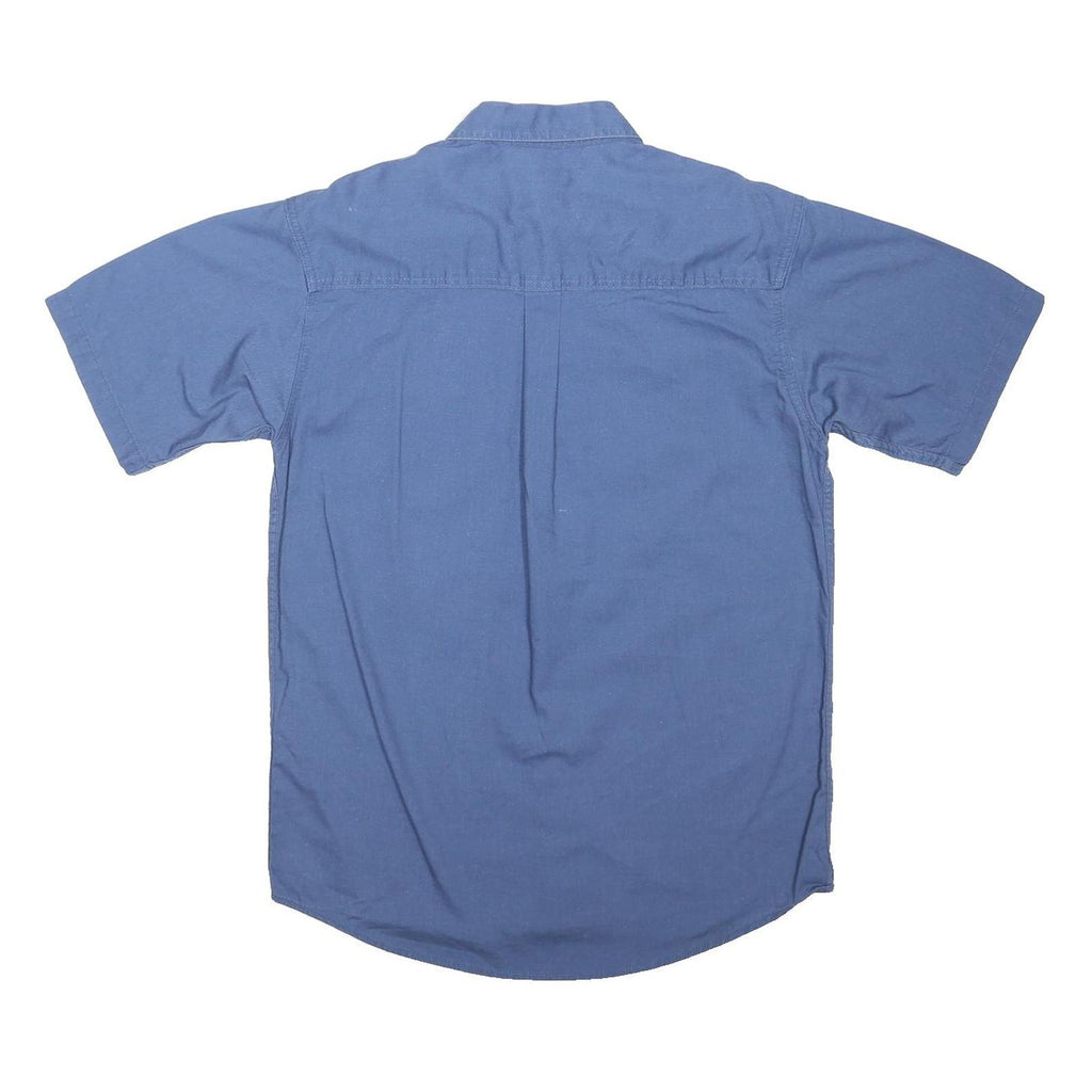 CARHARTT Mens Blue Work Shirt M Cotton Blend Patch Logo Utility