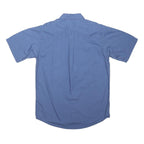 CARHARTT Mens Blue Work Shirt M Cotton Blend Patch Logo Utility