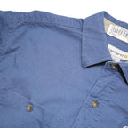 CARHARTT Mens Blue Work Shirt M Cotton Blend Patch Logo Utility