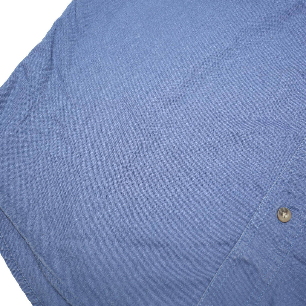 CARHARTT Mens Blue Work Shirt M Cotton Blend Patch Logo Utility