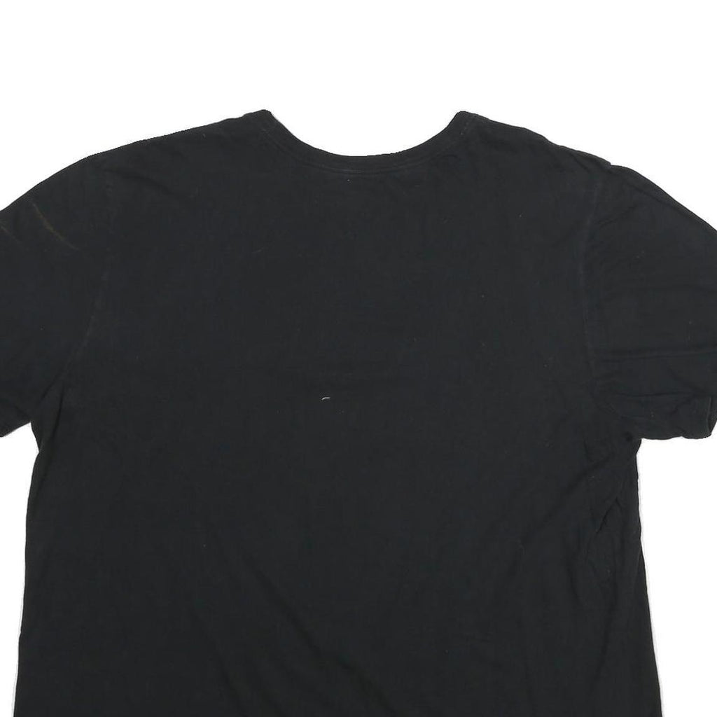 NIKE Mens Black RUN Graphic T-Shirt 2XL Short Sleeve Crew Neck Casual Cotton