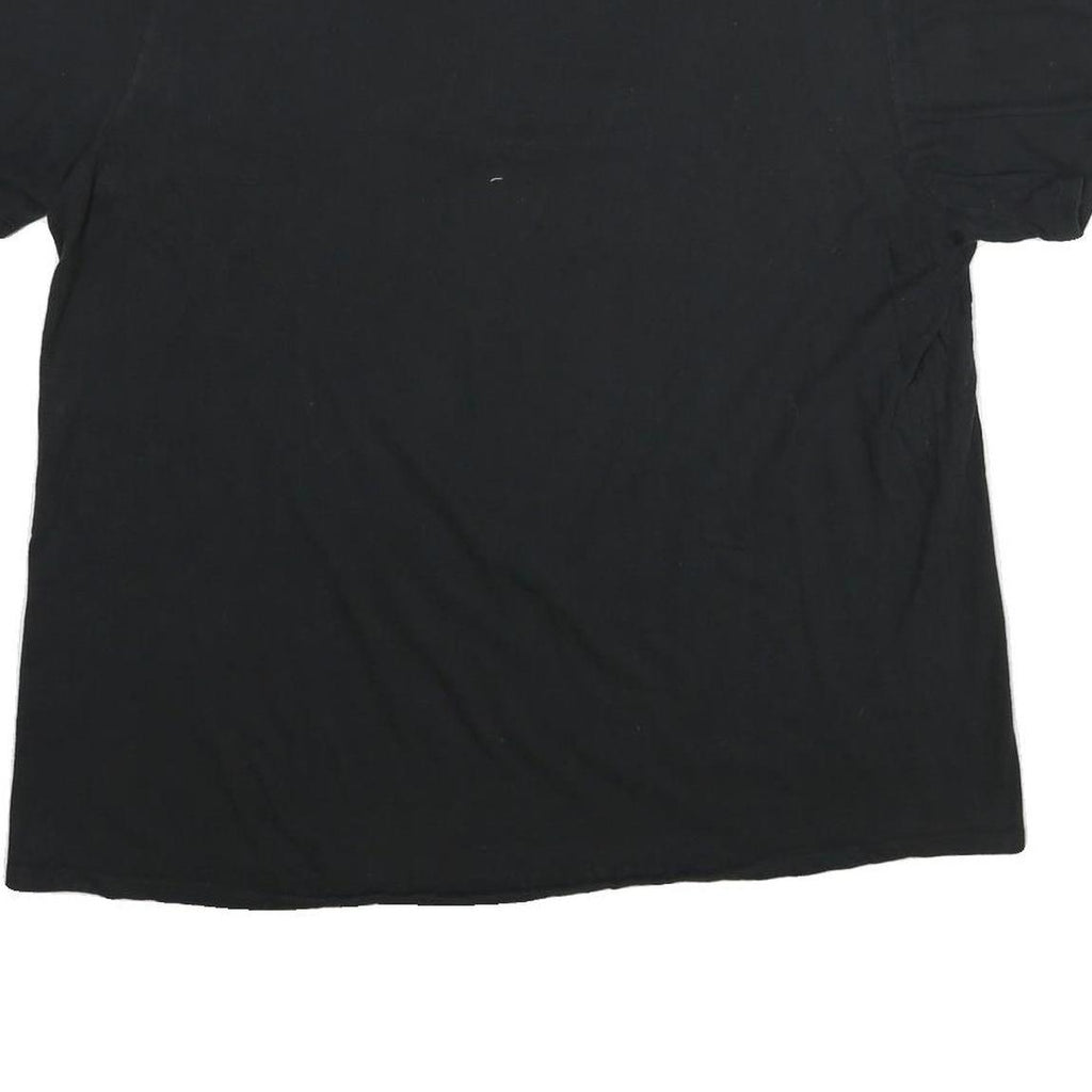 NIKE Mens Black RUN Graphic T-Shirt 2XL Short Sleeve Crew Neck Casual Cotton