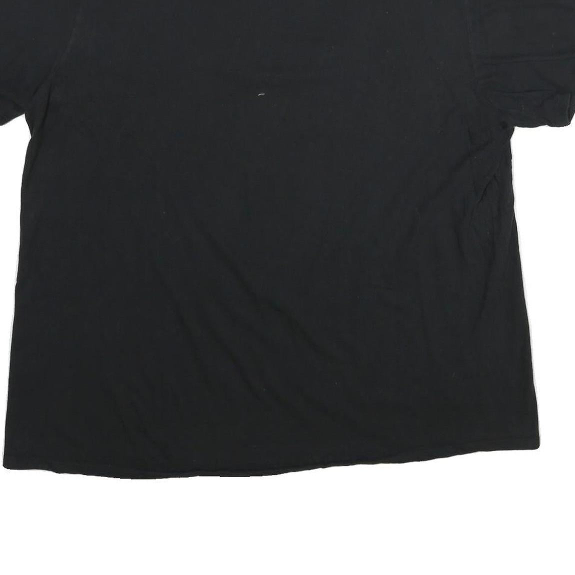 NIKE Mens Black RUN Graphic T-Shirt 2XL Short Sleeve Crew Neck Casual Cotton