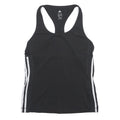 ADIDAS Womens Black & White Activewear Racerback T-Shirt S Polyester Sports