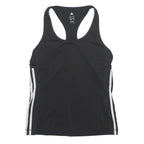 ADIDAS Womens Black & White Activewear Racerback T-Shirt S Polyester Sports