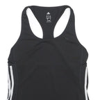 ADIDAS Womens Black & White Activewear Racerback T-Shirt S Polyester Sports