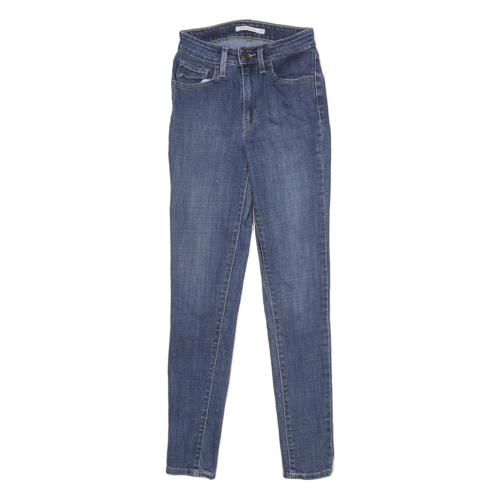 LEVI'S 721 High Rise Skinny Womens Jeans Blue Denim Regular Cotton Blend W25 L30