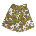 SIXTH SENSE Womens Shorts White & Olive Green Abstract Floral M W30 Cotton Blend