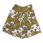 SIXTH SENSE Womens Shorts White & Olive Green Abstract Floral M W30 Cotton Blend