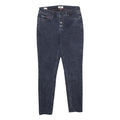 TOMMY JEANS Womens Slim Skinny Denim Dark W28 L27 Button Cotton Blend Authentic