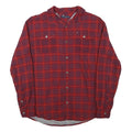 TOMMY HILFIGER Mens Red & Blue Check Shirt XS Long Sleeve Cotton Blend Relaxed