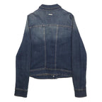 MANGO JEANS Womens Blue Denim Button Jacket M Cotton Blend Classic Fit Casual