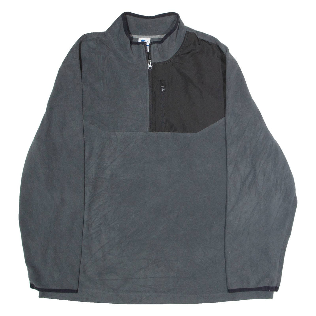 STARTER Mens Pullover Jacket Grey Colourblock XL