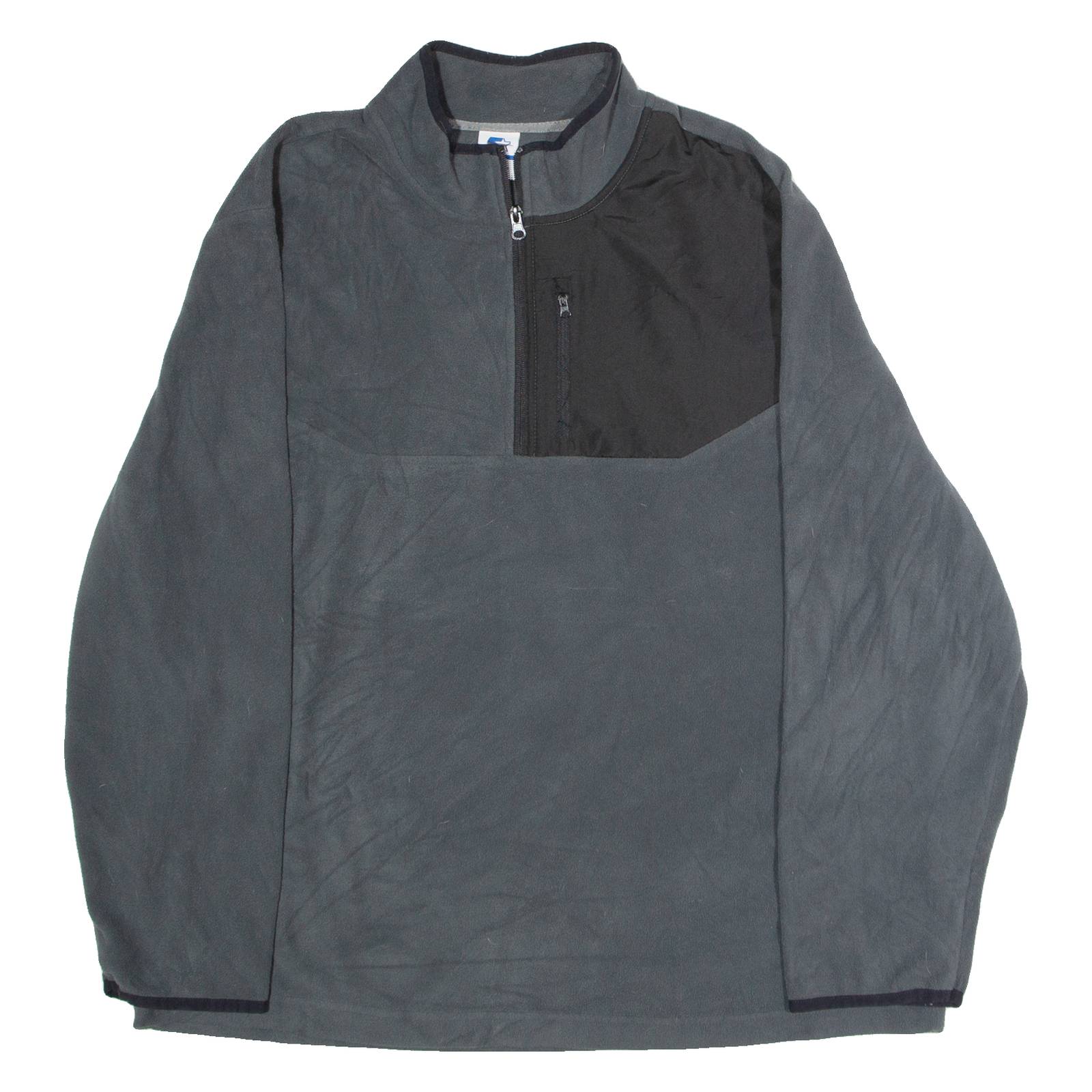 STARTER Mens Pullover Jacket Grey Colourblock XL