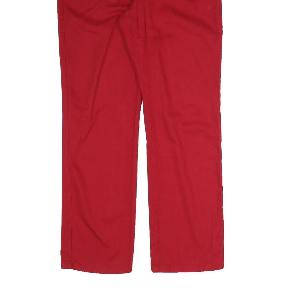 JOHN.F.GEE Womens Red Regular Straight Denim Jeans W32 L30 Classic Fit Cotton