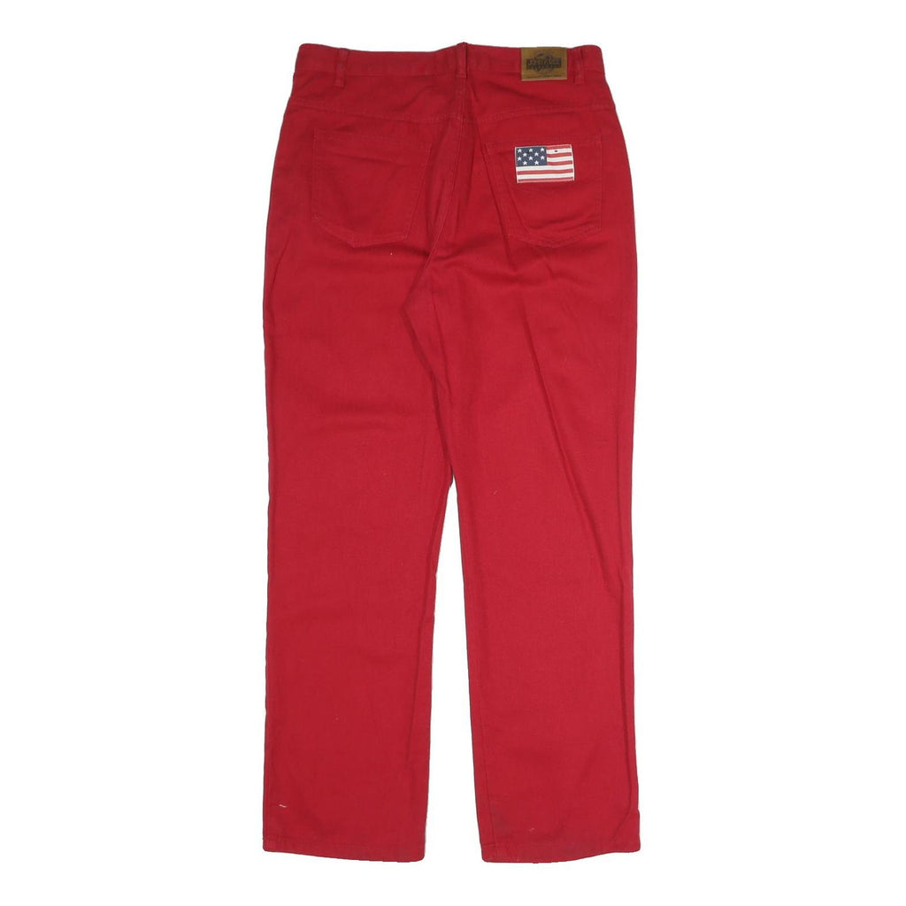 JOHN.F.GEE Womens Red Regular Straight Denim Jeans W32 L30 Classic Fit Cotton