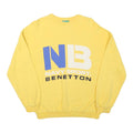 UNITED COLORS OF BENETTON Mens Yellow Navy Sport Crew Neck S Sweatshirt