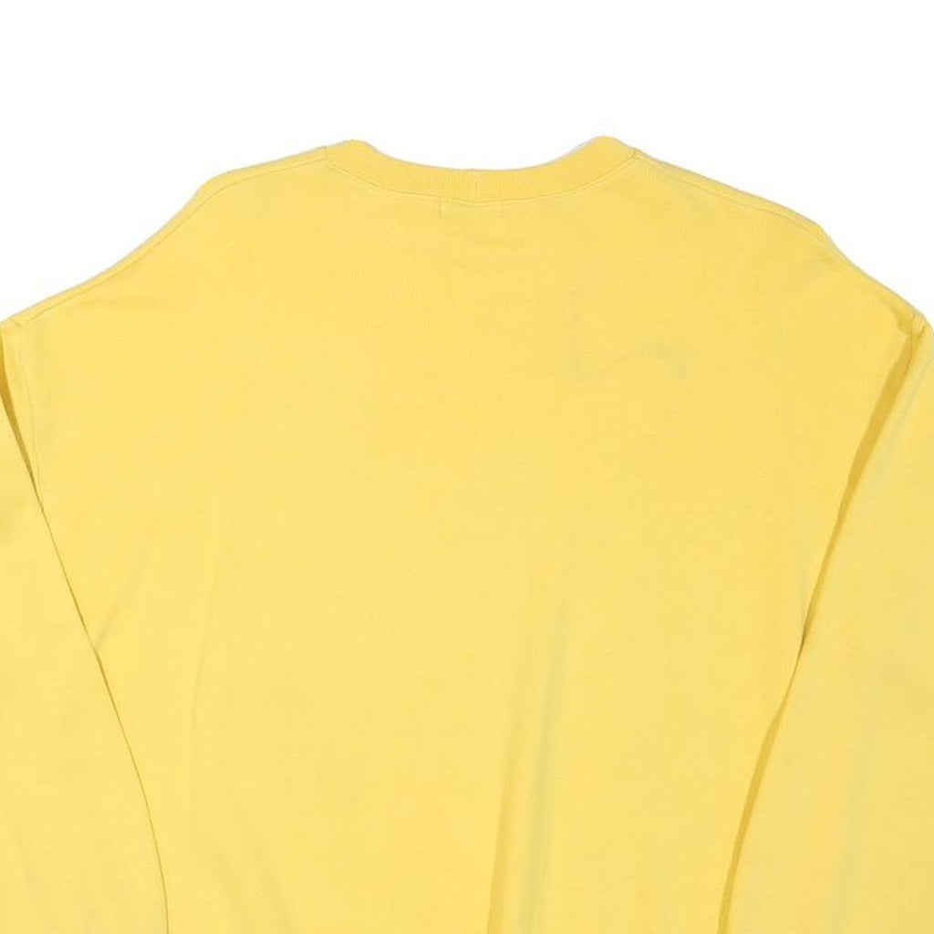 UNITED COLORS OF BENETTON Mens Yellow Navy Sport Crew Neck S Sweatshirt