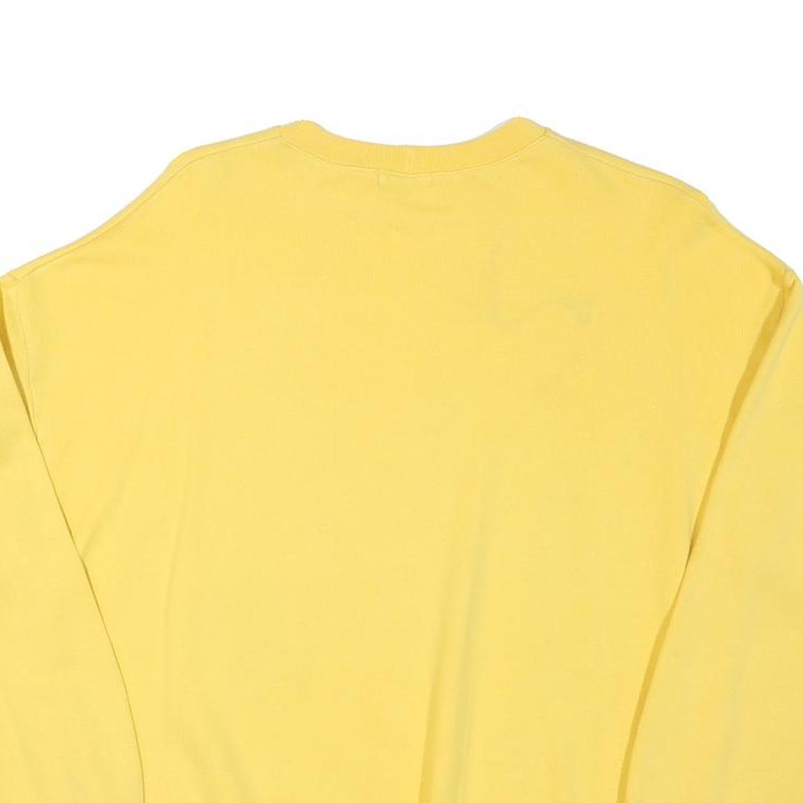 UNITED COLORS OF BENETTON Mens Yellow Navy Sport Crew Neck S Sweatshirt