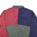 THE MENS STORE Mens Green & Red & Blue Collared Sweatshirt L Acrylic Pullover