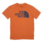 THE NORTH FACE Mens Orange Cotton Logo Graphic T-Shirt S Short Sleeve Crew Neck