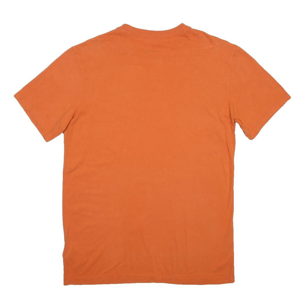 THE NORTH FACE Mens Orange Cotton Logo Graphic T-Shirt S Short Sleeve Crew Neck
