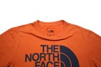 THE NORTH FACE Mens Orange Cotton Logo Graphic T-Shirt S Short Sleeve Crew Neck