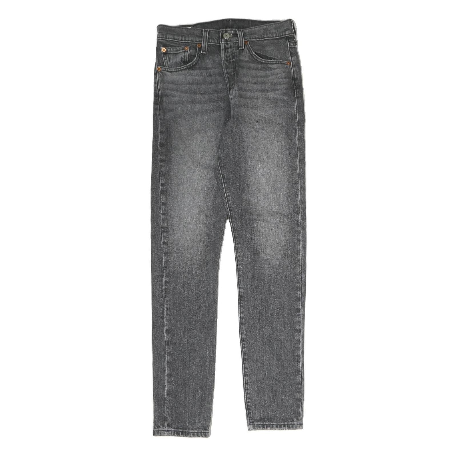 LEVI'S 501S Mens Slim Jeans Denim Medium W26 L30 Classic Cotton Zip Closure